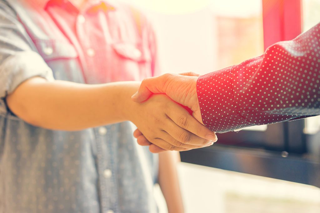 personen-handschlag Kunden, Kontakt, Büro Software, Mein Online Büro
